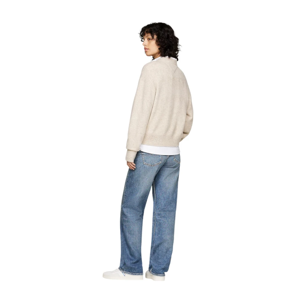 Tommy Jeans Trui met ronde hals Beige Dames