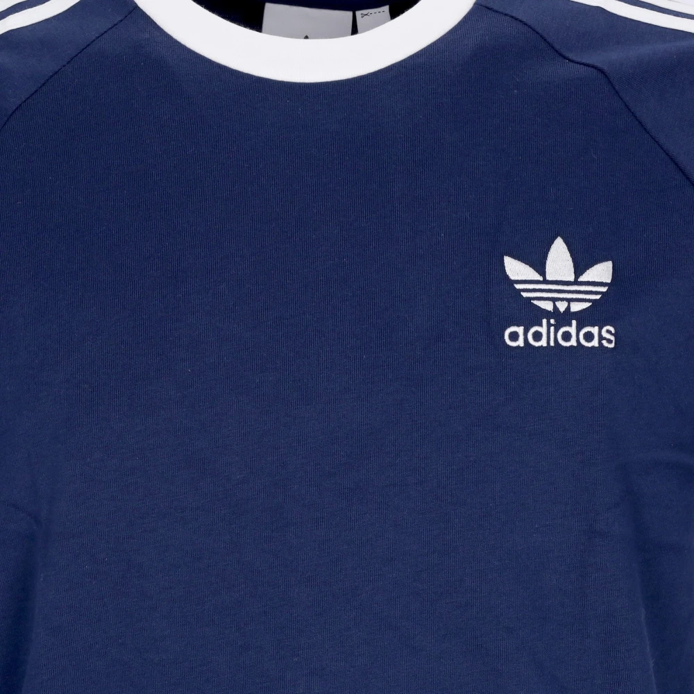 Adidas Nacht Indigo 3-Stripes Tee Blue Heren