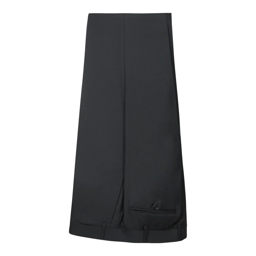 Canali Elegante Zwarte Mohair Twee-Knoopspak Black Heren