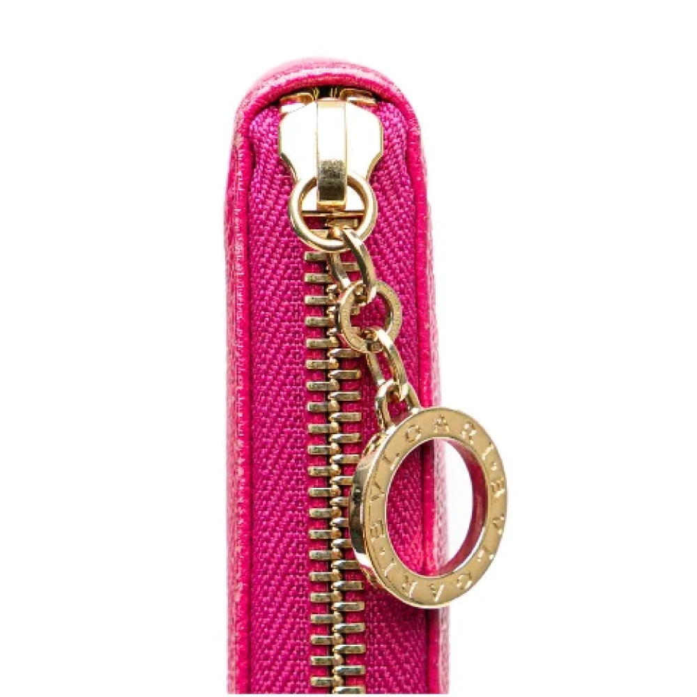 Bvlgari Vintage Pre-owned Leather wallets Pink Dames
