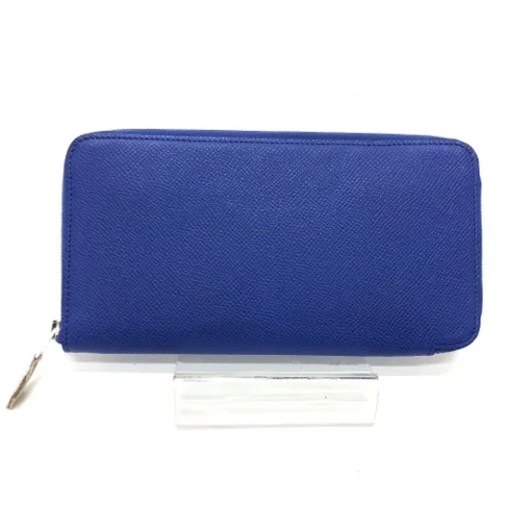 Hermès Vintage Pre-owned Leather wallets Blue Dames