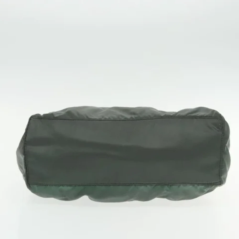 Prada Vintage Pre-owned Nylon handbags Green Dames