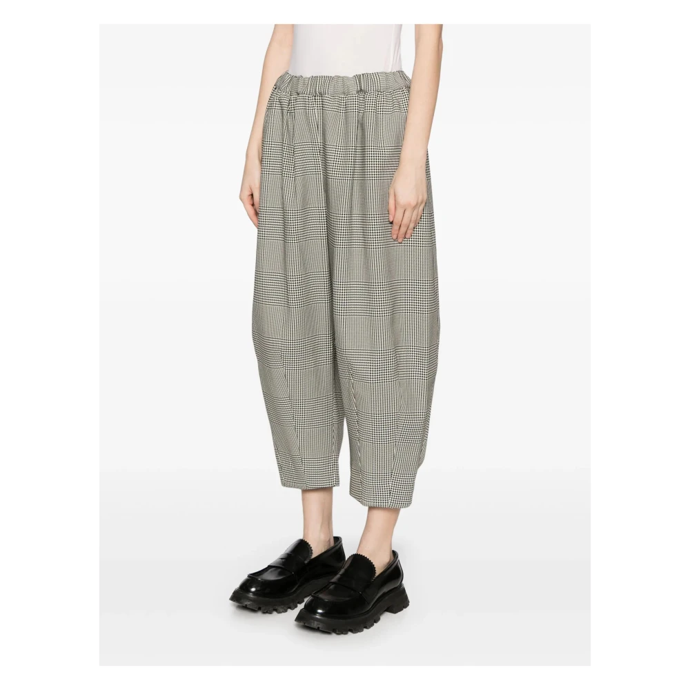 Comme des Garçons Stijlvolle Houndstooth Tapered Broek Multicolor Dames