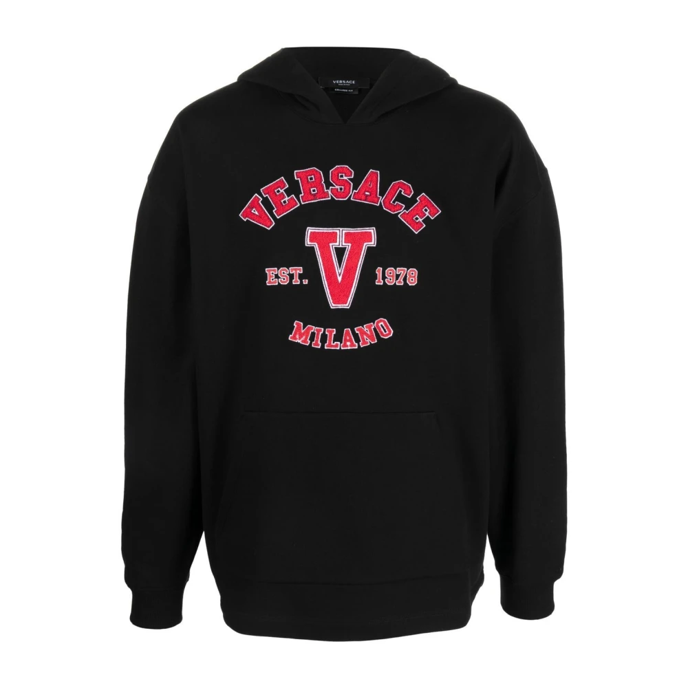 Versace Zwarte Sweatshirt met 1B000 Stijl Black Heren