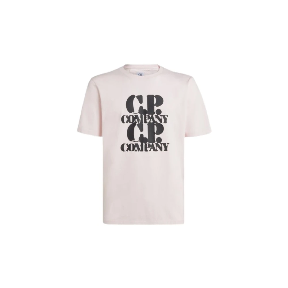 C.P. Company Grafische Logo Print T-Shirt Pink Heren