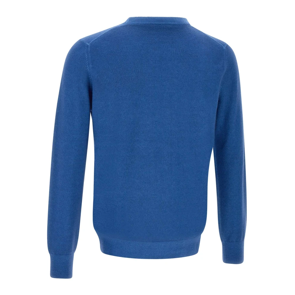 Kangra Kasjmier Crew Neck Trui Blauw Blue Heren