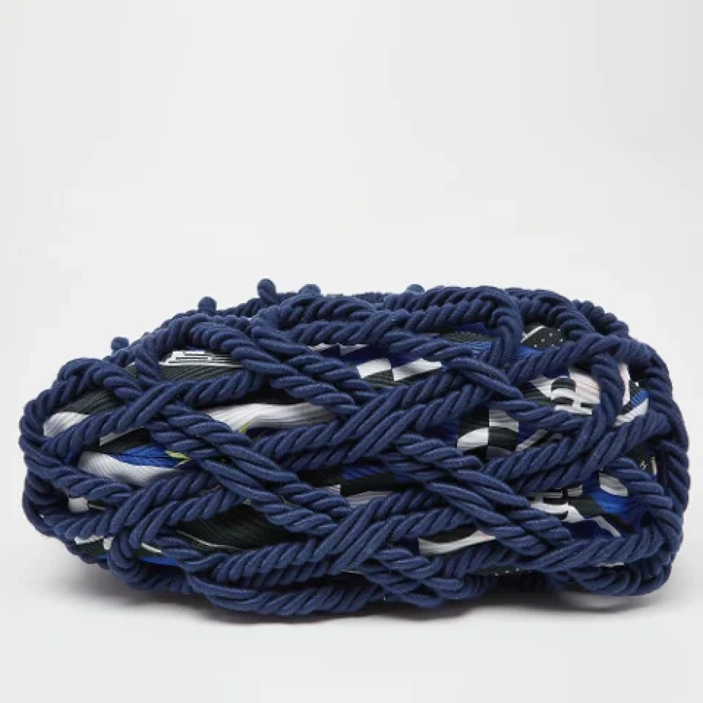 Chanel Vintage Pre-owned Cotton totes Blue Dames