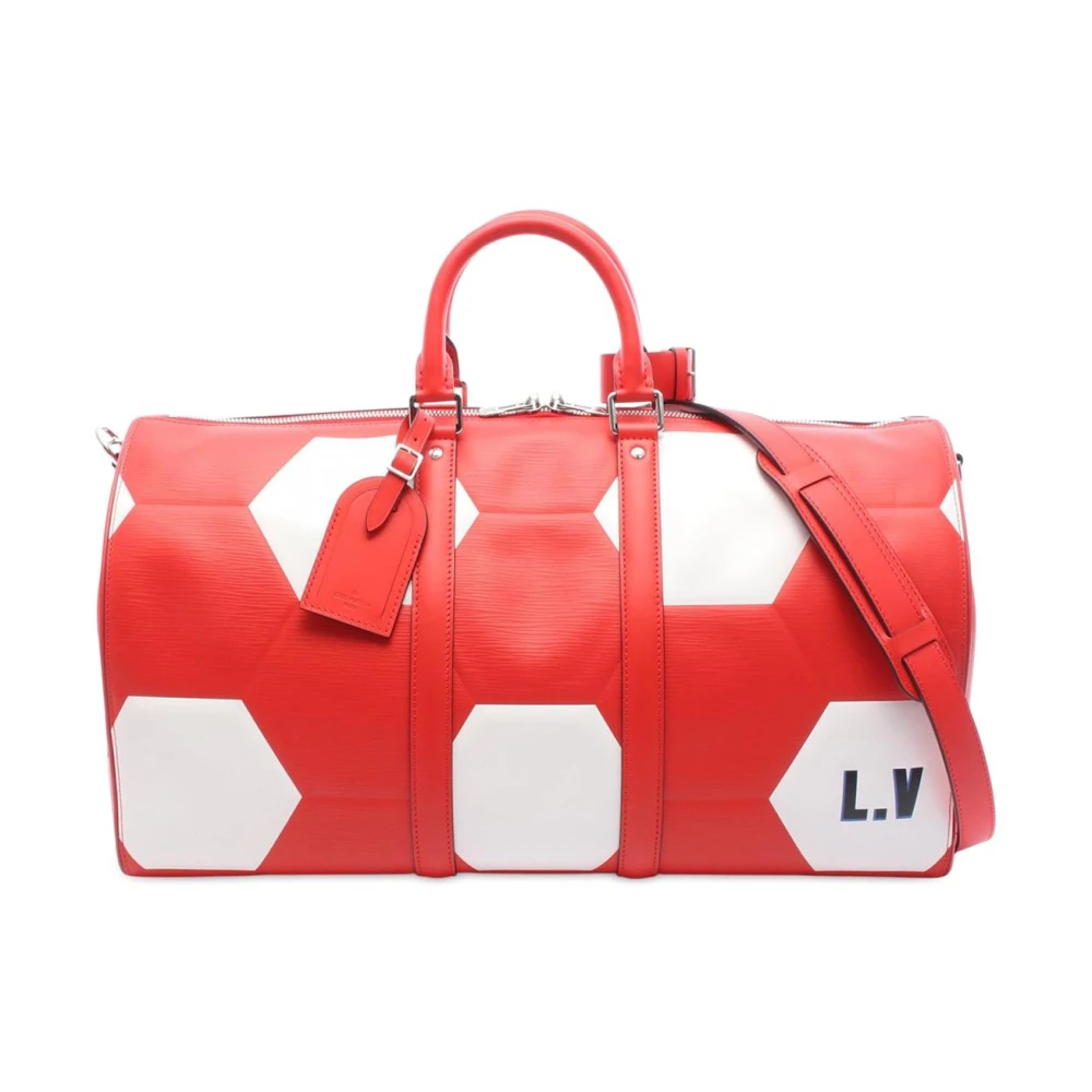 Louis Vuitton Vintage Women's Red Pre-Owned Stylish Travel Bag