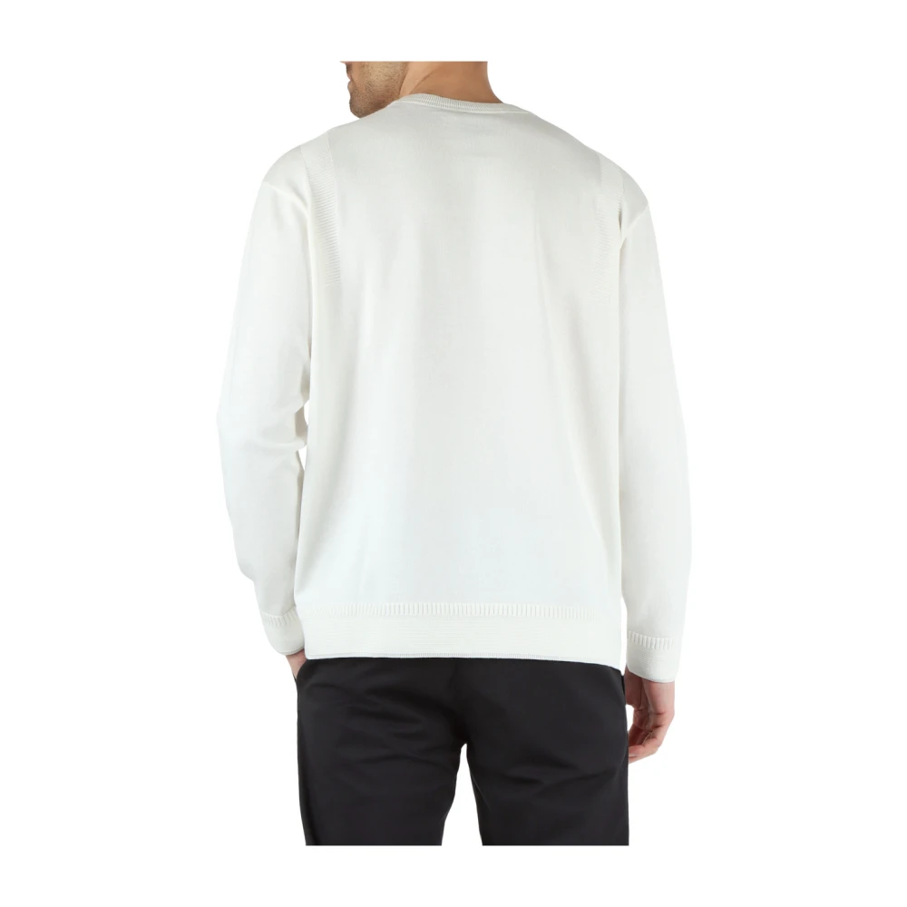 Armani Exchange ASV Katoenen Crewneck Sweater White Heren