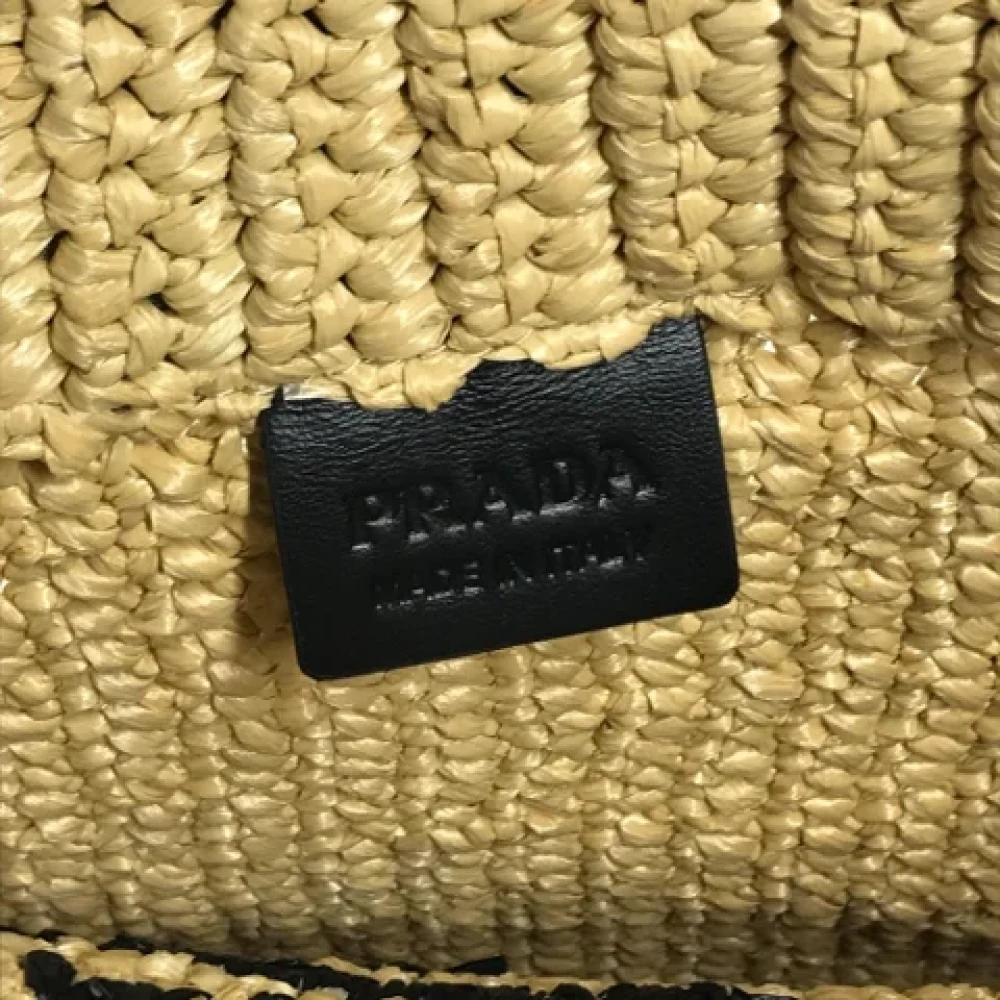 Prada Vintage Pre-owned Fabric prada-bags Beige Dames