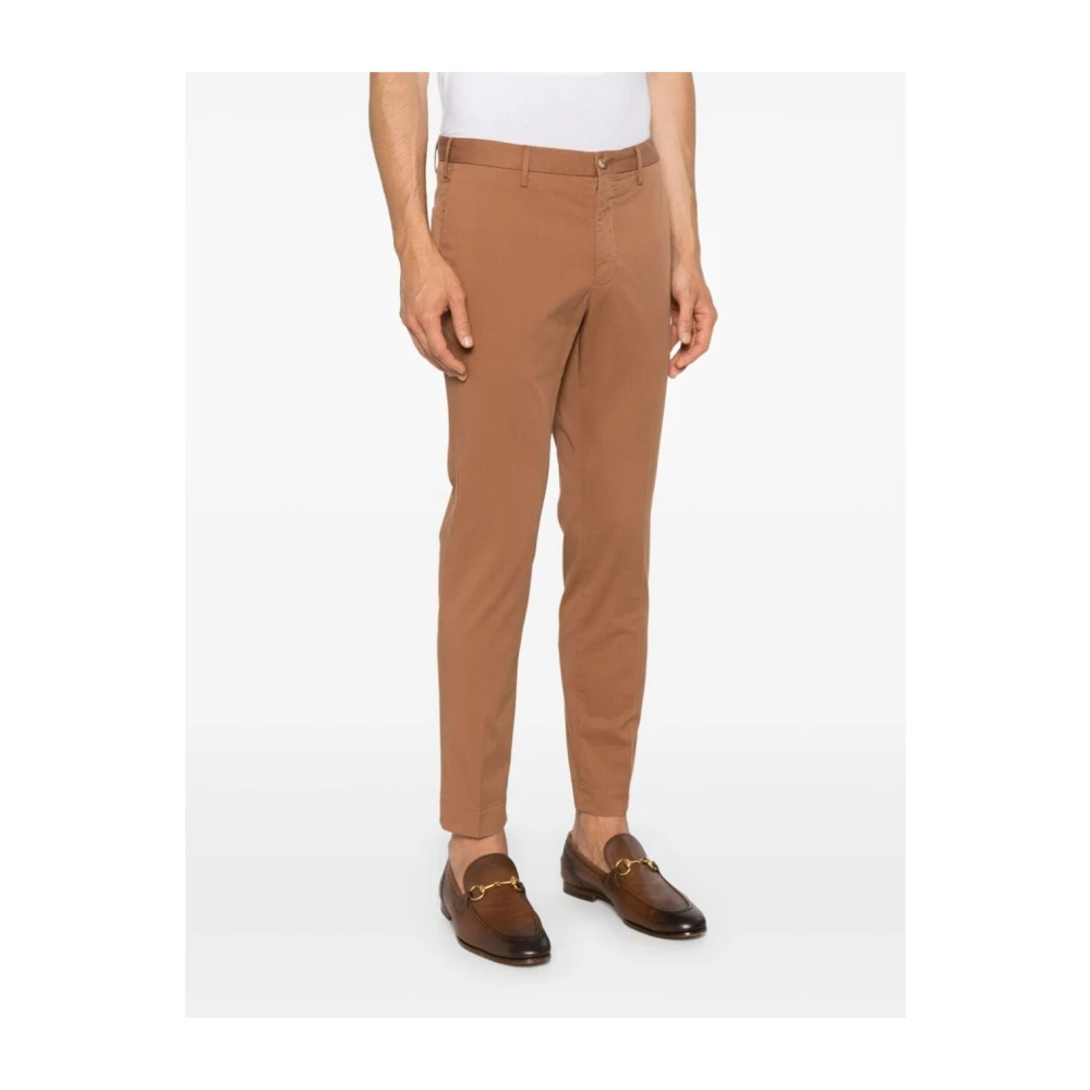 Incotex Casual Katoenen Broek Brown Heren