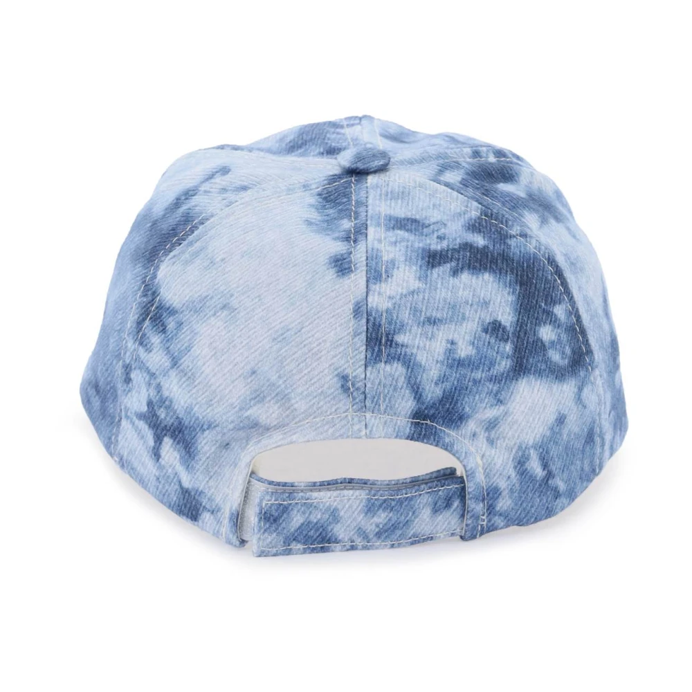 Isabel marant Tyron baseball cap met geborduurd logo en tie-dye print Blue Dames
