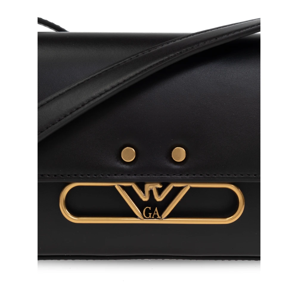 Emporio Armani Schoudertas met logo Black Dames
