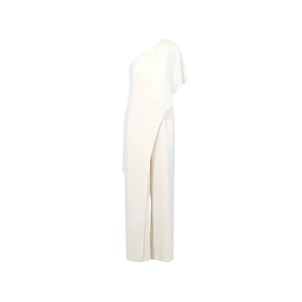 Ralph Lauren Women's White Cape Georgette One-Shoulder Jumpsuit