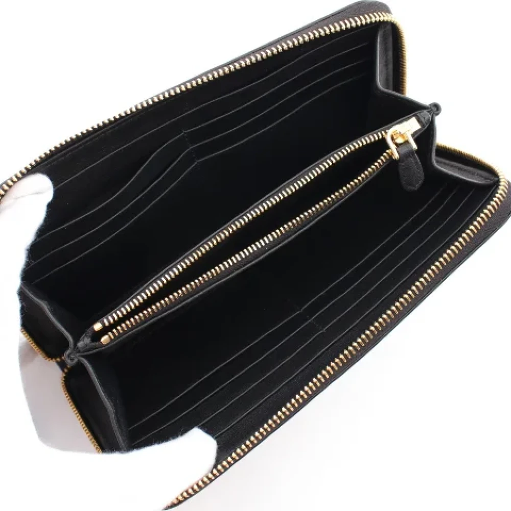Prada Vintage Pre-owned Leather wallets Black Dames