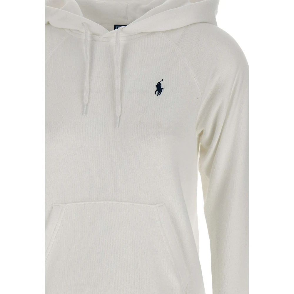 Polo Ralph Lauren Witte hoodie met logoborduursel White Dames