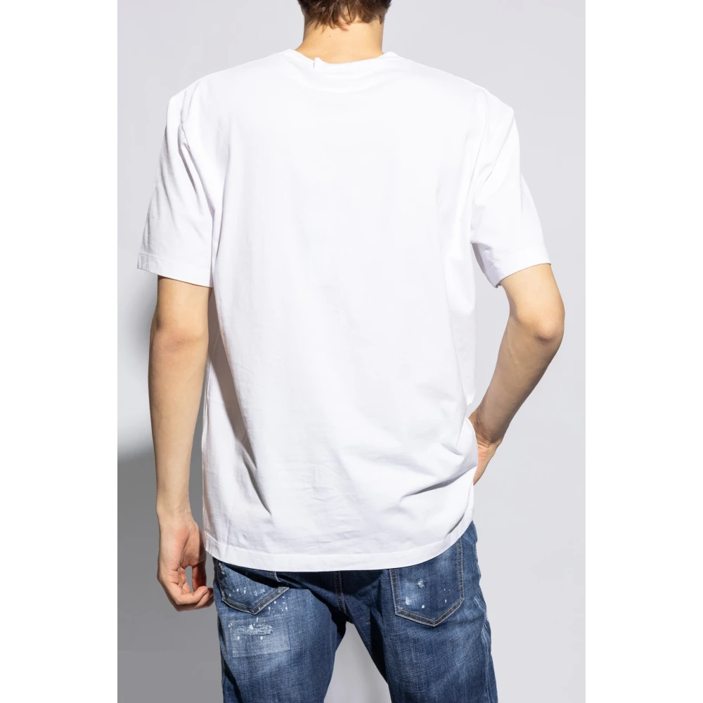 Dsquared2 T-shirt met logo White Heren