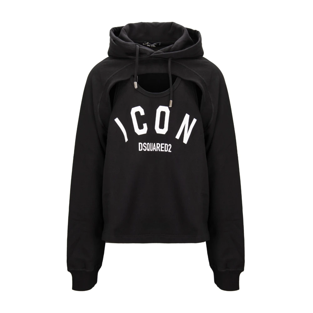 Dsquared2 Black Hoodies - Male - Hoodies - L - Sweatshirts & Hoodies