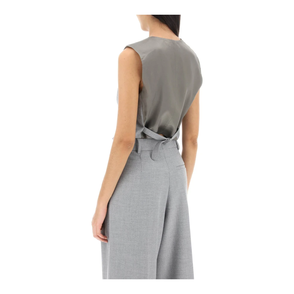 By Malene Birger Slim Fit Visgraat Vest met Splitten By Herenne Birger Gray Dames