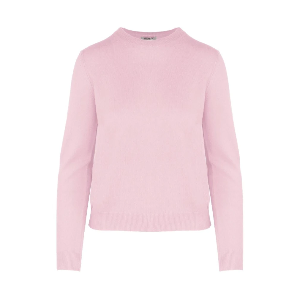 Malo Kasjmier trui met ronde hals Pink Dames