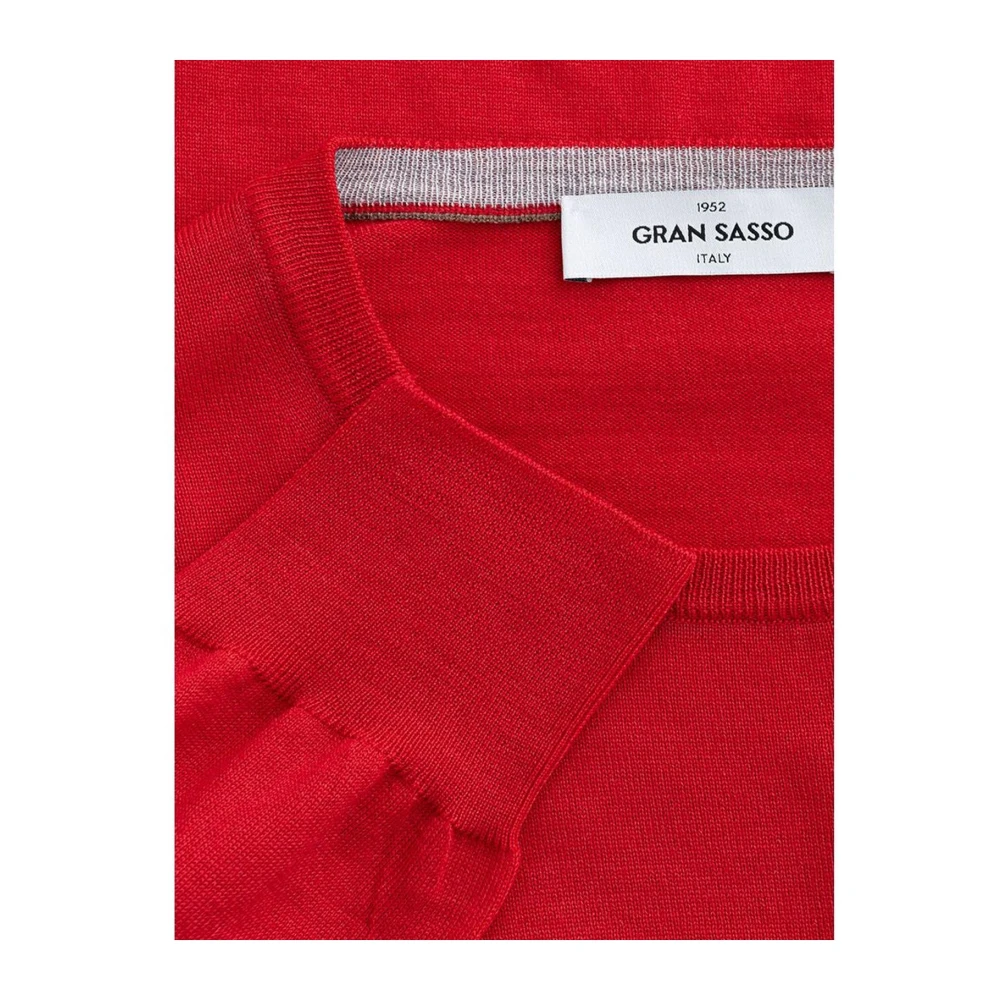 Gran Sasso Rode wollen trui voor mannen Red Heren