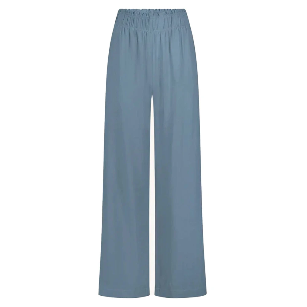 By-Bar Robyn Viscose Broek Blue Dames
