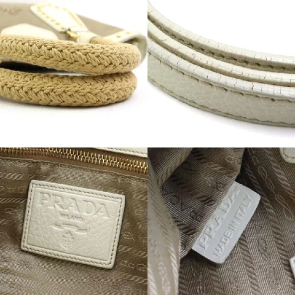 Prada Vintage Pre-owned Canvas prada-bags Brown Dames