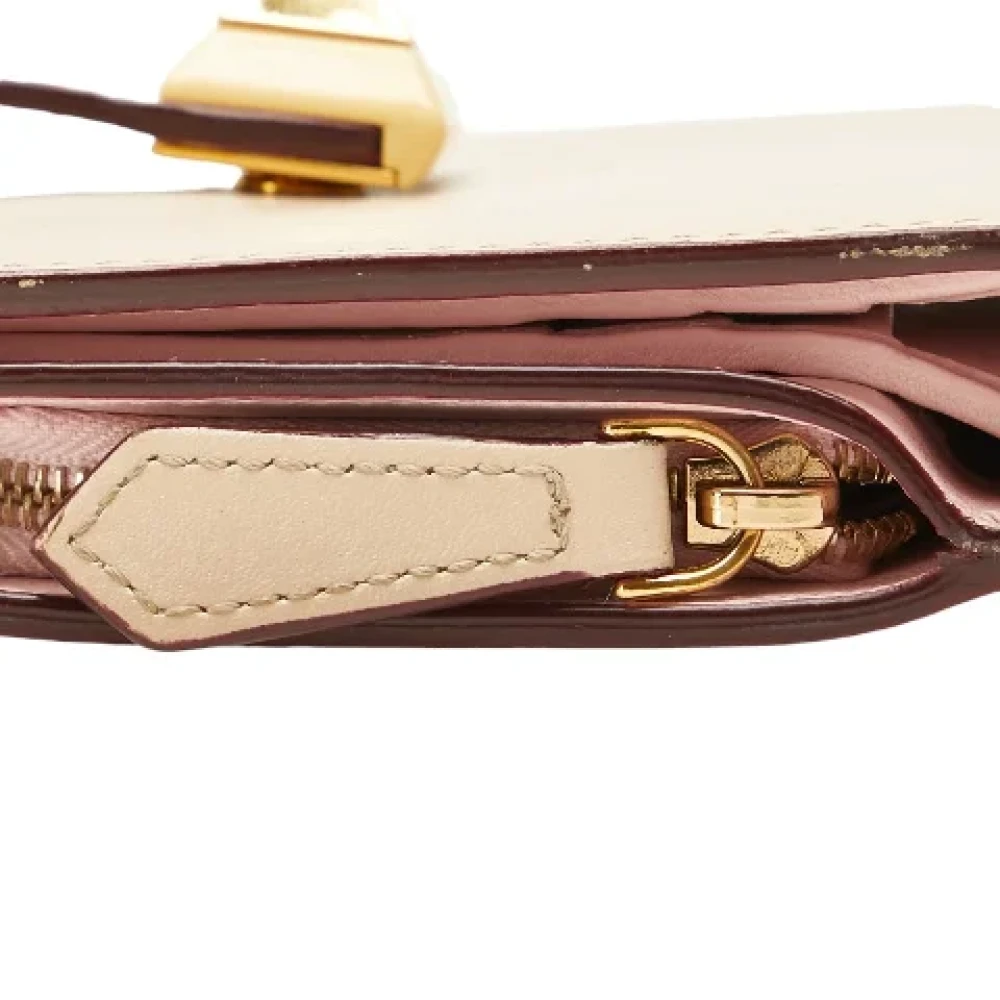 Fendi Vintage Pre-owned Leather wallets Beige Dames