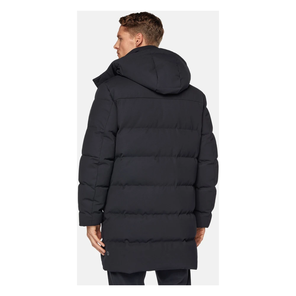 Boggi Milano B Tech Nylon Parka met ganzen dons Blue Heren