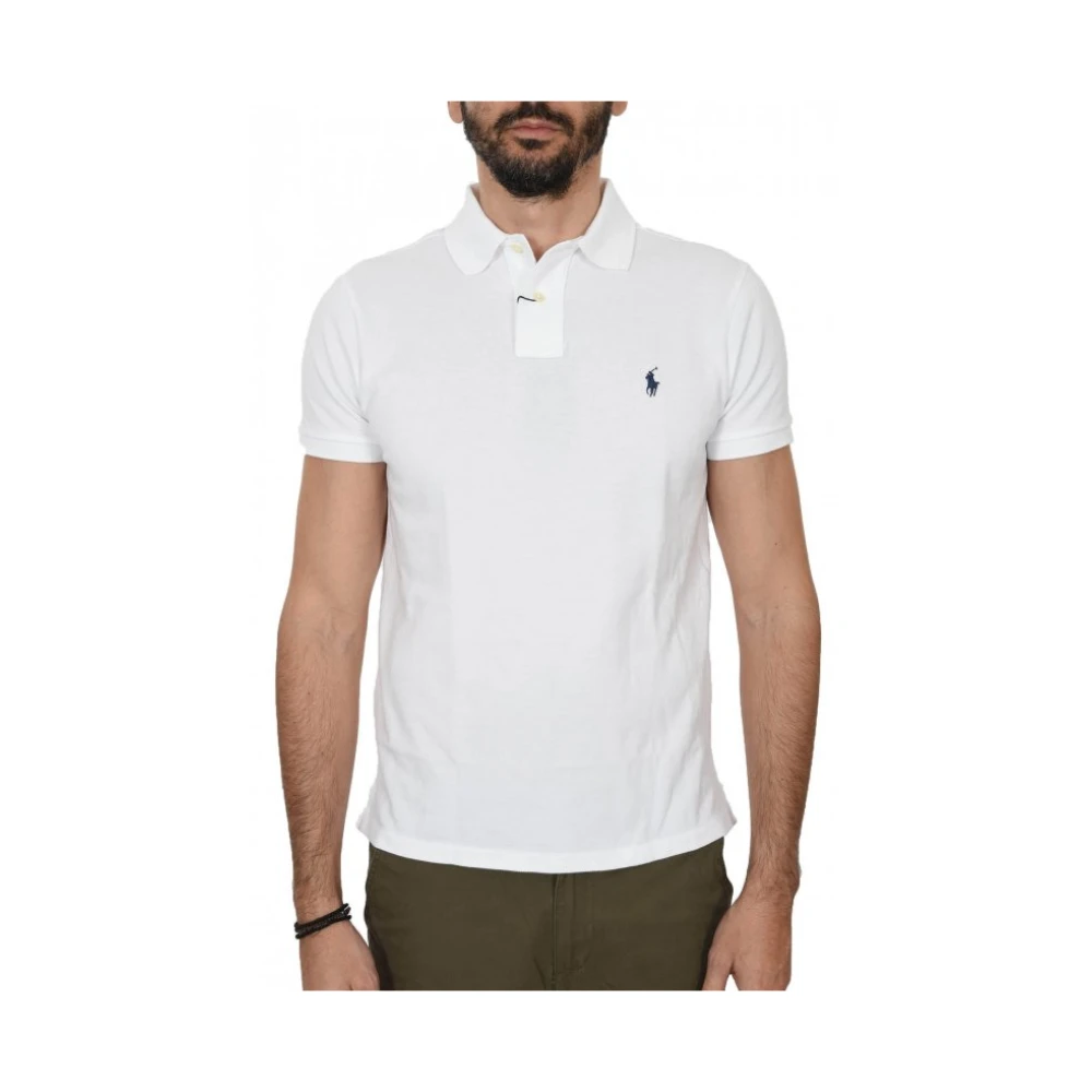 Ralph Lauren Vit Custom Slim Fit Mesh Polo