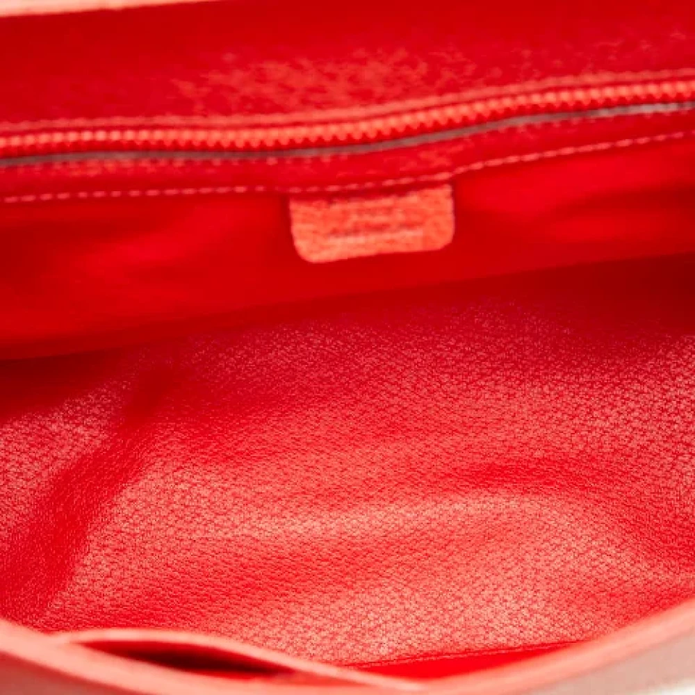 Celine Vintage Pre-owned Leather celine-bags Red Dames