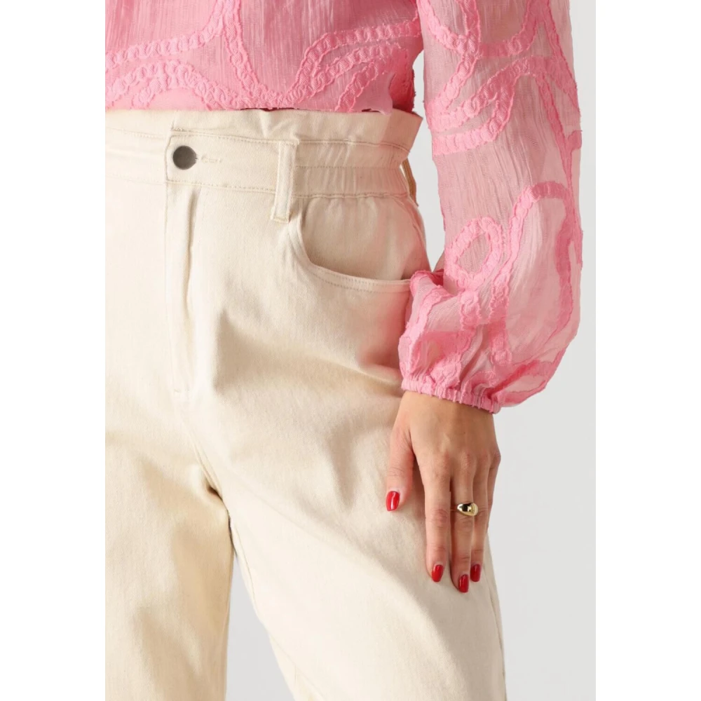 Minus Elegante Ecru Pantalon voor Vrouwen Beige Dames