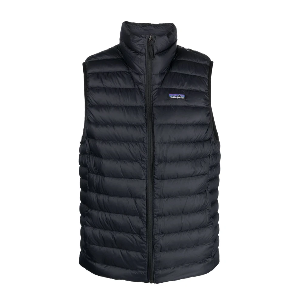 Patagonia Zwarte Gewatteerde Mouwloze Sweater Vest Black Heren