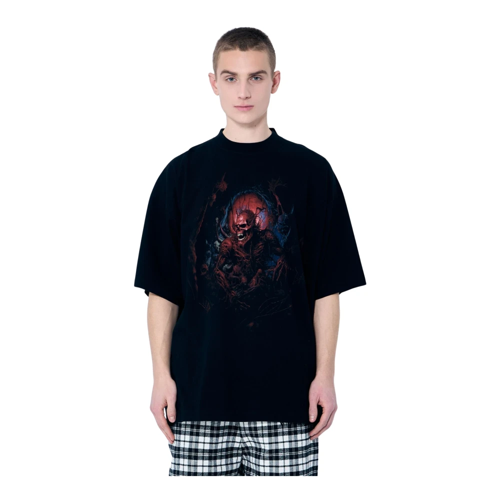 Vetements Death Metal Print Korte Mouw T-shirt Black Heren