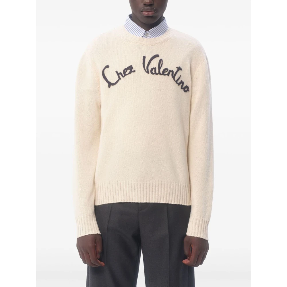 Valentino Garavani Witte Sweater Herenmode White Heren