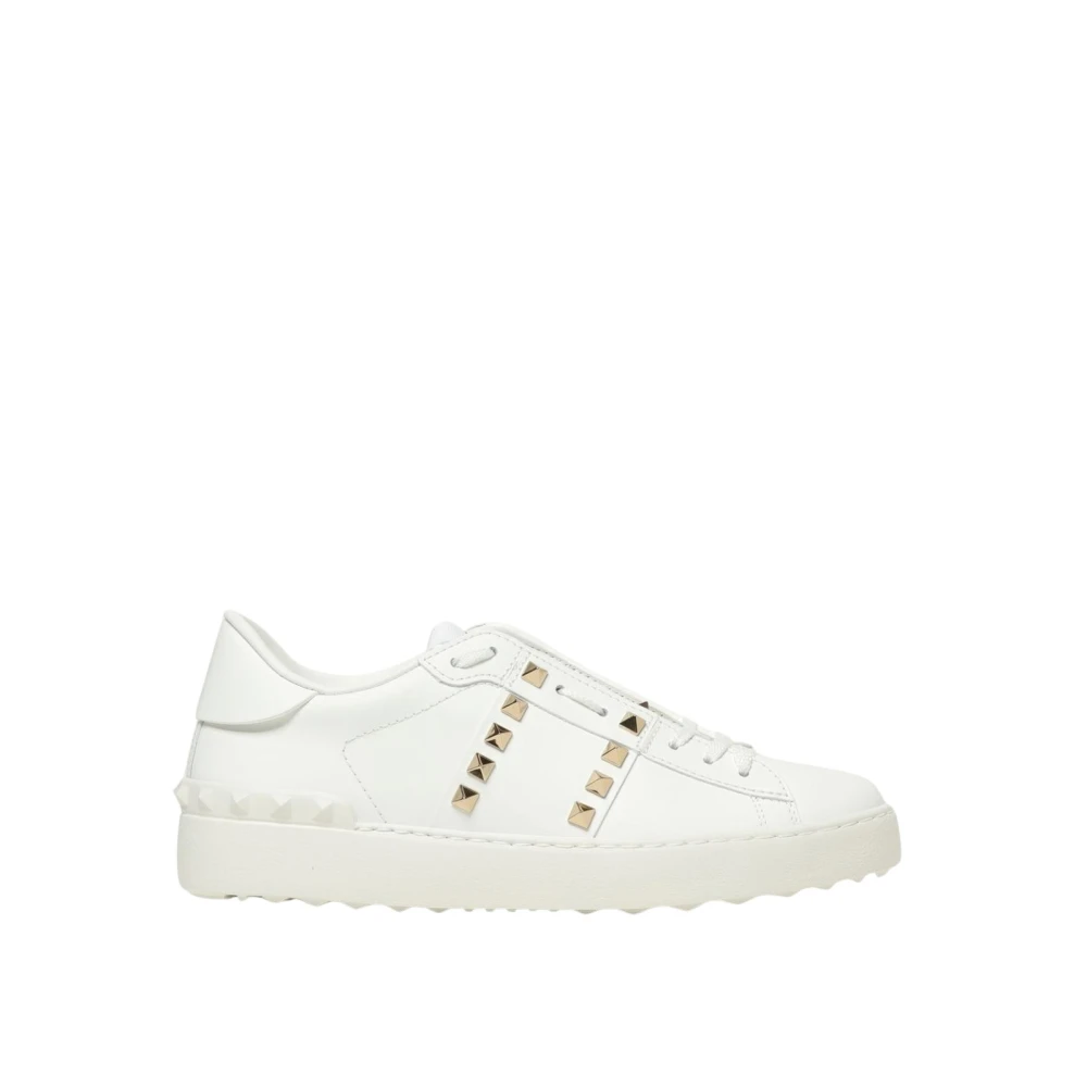 Valentino Garavani , Sneakers, Female, White, 3 Uk, Footwear With Studded Detail And Lace-Up Closure For Everyday Fashion