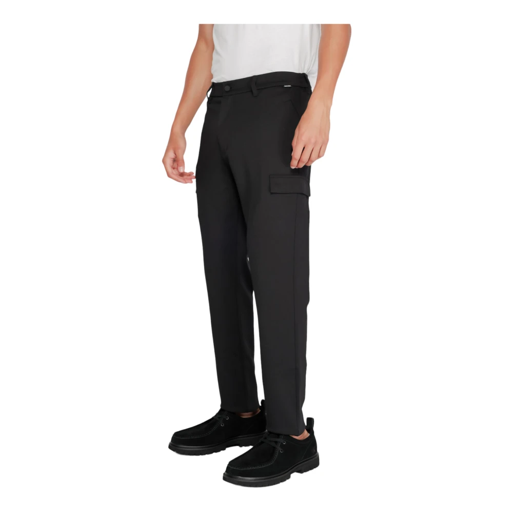 Calvin Klein Gebreide Tapered Broek Herfst Winter Collectie Black Heren