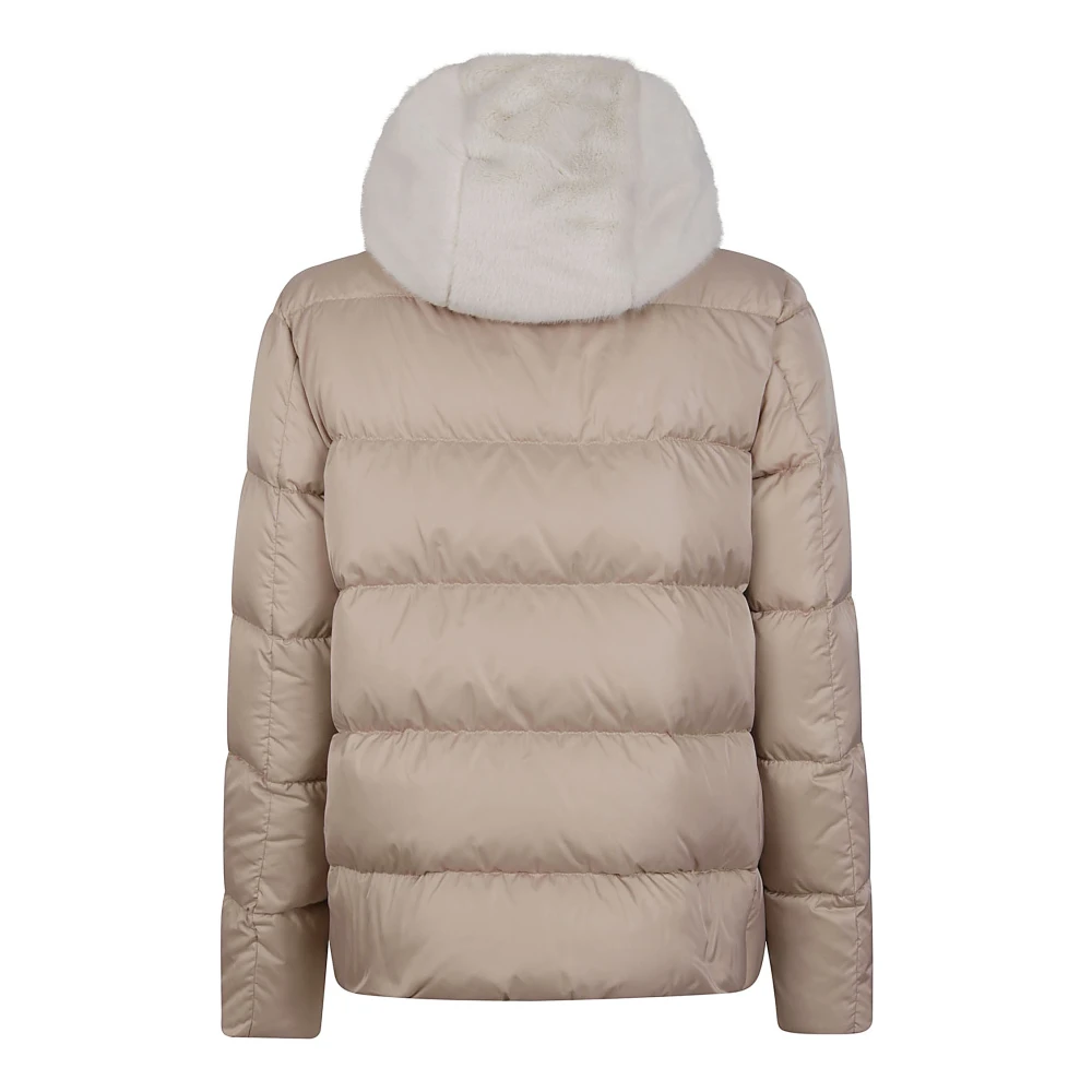 Herno Crème Ganzendons Gewatteerde Jas Beige Dames