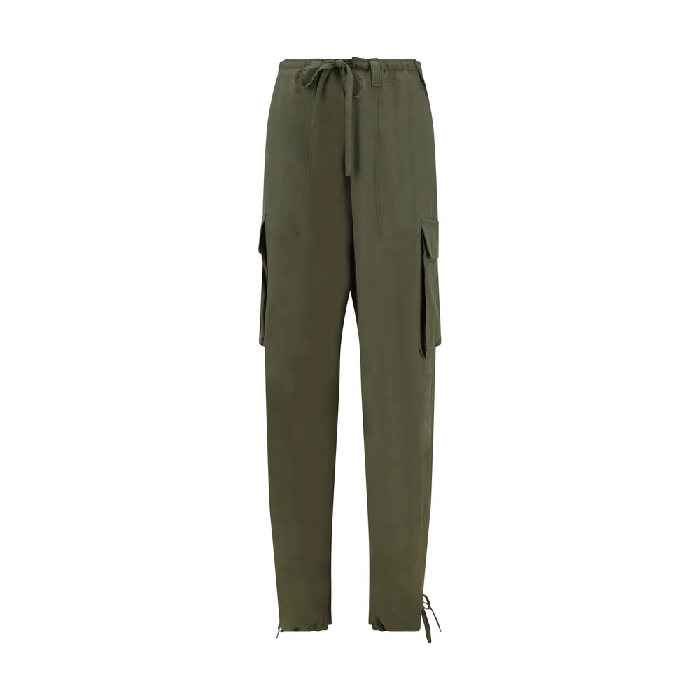 Golden Goose Cargo Broek met Verstelbare Koord Green Dames