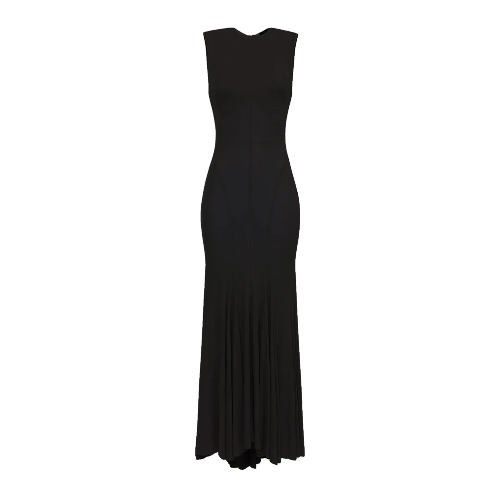 Elisabetta Franchi Zwarte Elegante Jurk Black Dames