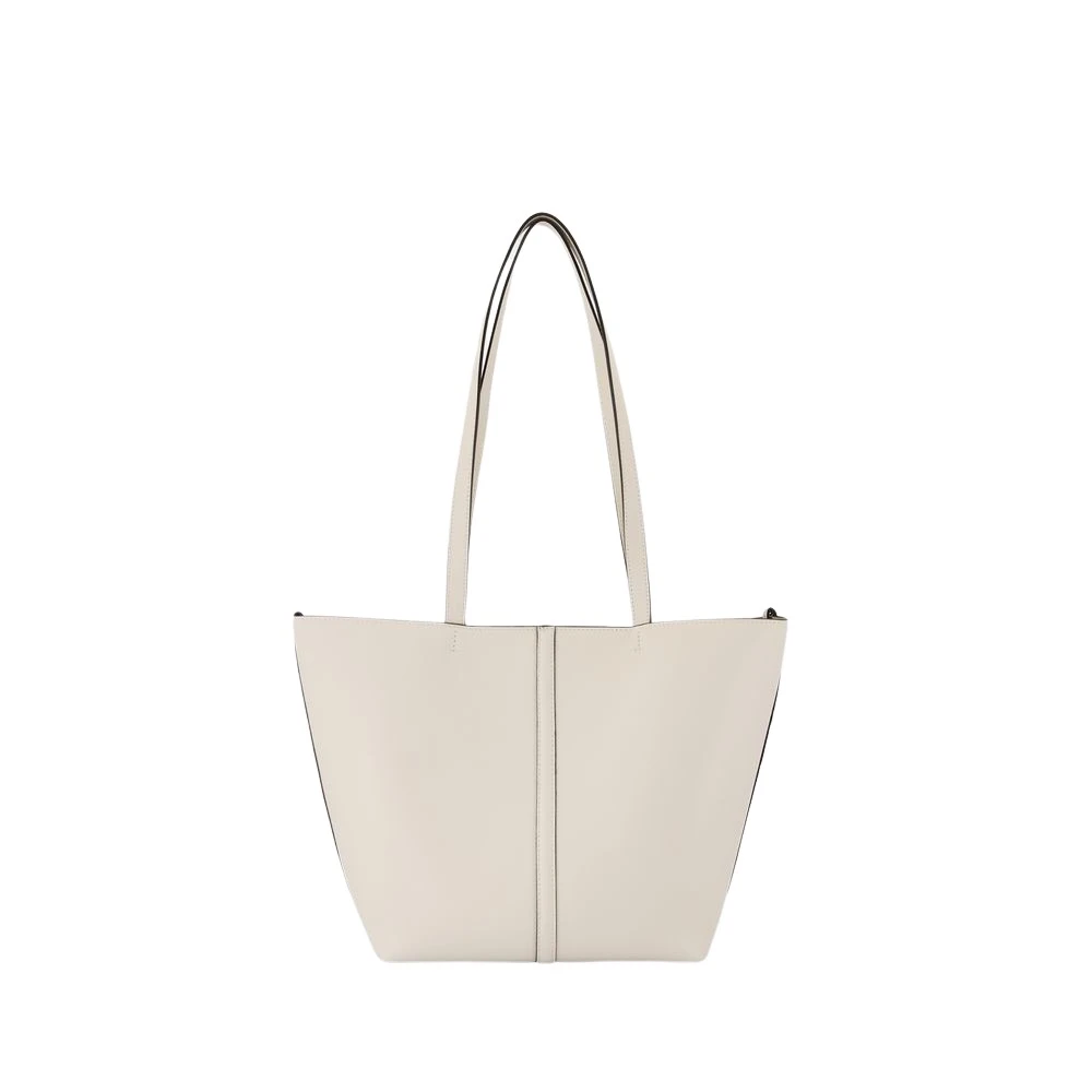 Vanessa Bruno Witte Leren Shopper Tas Dubbel Draag White Dames