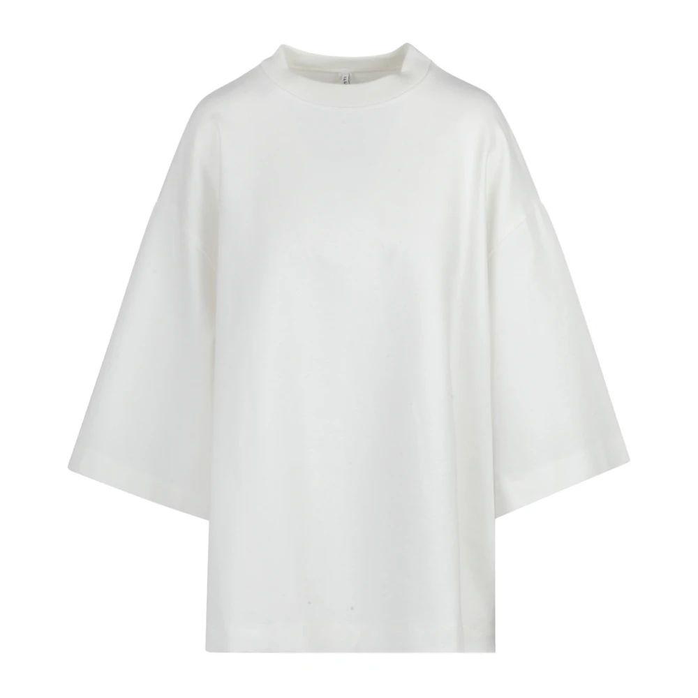 Liviana Conti Dubbele Jersey Tshirt met Girocollo White Dames