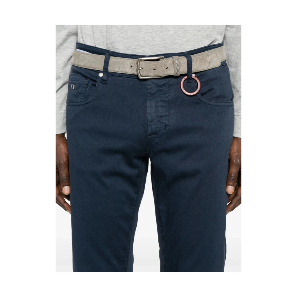 Tramarossa Navy Blauwe Klassieke Knoop Jeans Blue Heren