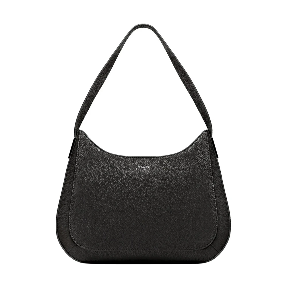 Calvin Klein Women's Black Elegant Shoulder Bag With Contrasting Details