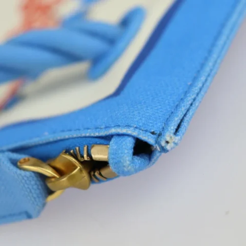 Valentino Vintage Pre-owned Canvas clutches Blue Dames