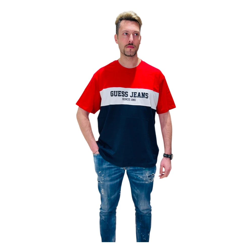 Guess Biologisch Katoen Heren Regular Fit T-shirt Multicolor Heren
