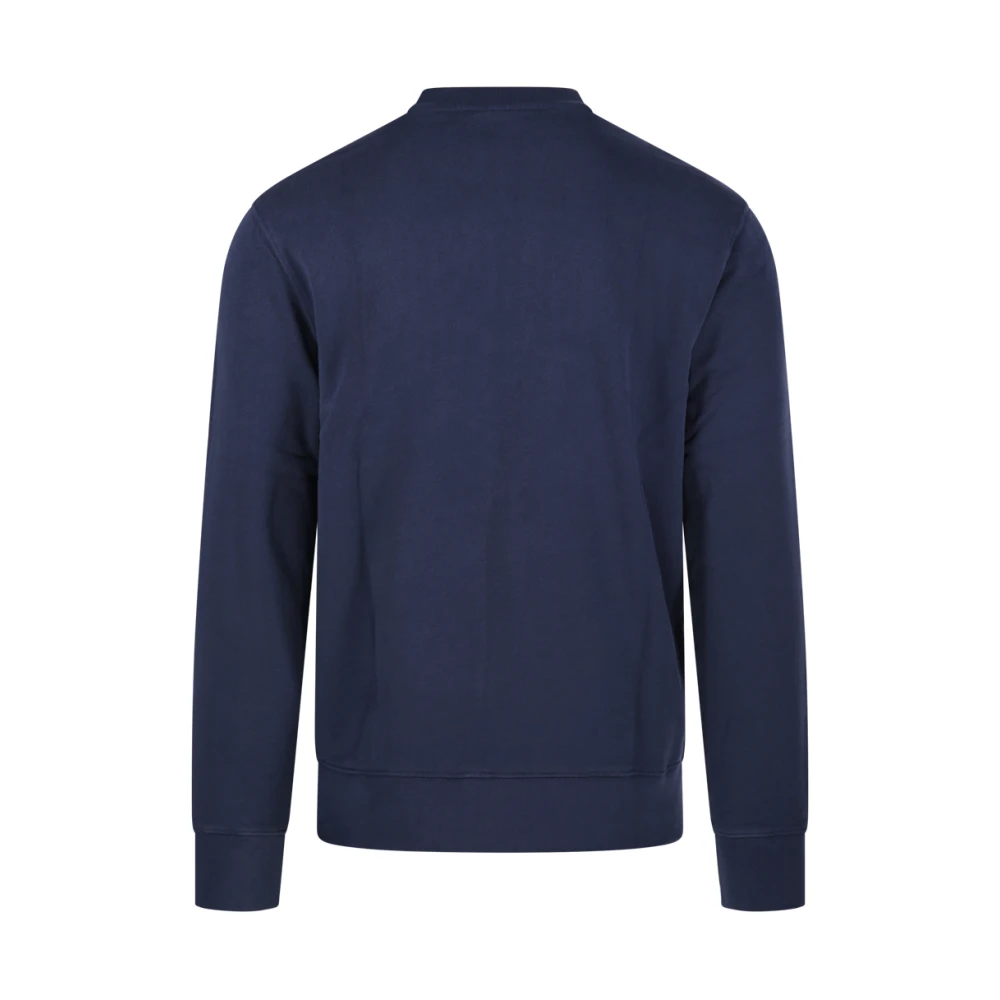 Maison Kitsuné Blauwe Fox Head Patch Sweater Blue Heren