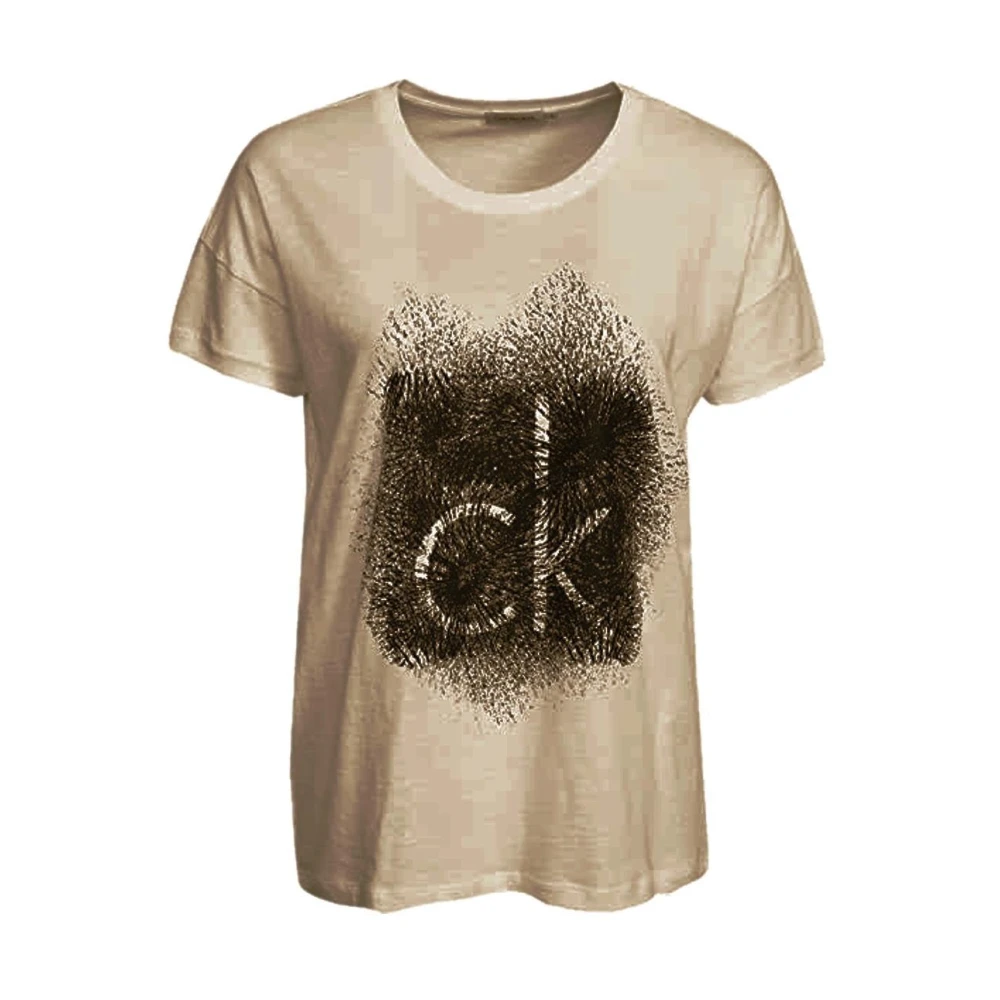 Calvin Klein Dames T-shirt met korte mouwen Beige Dames