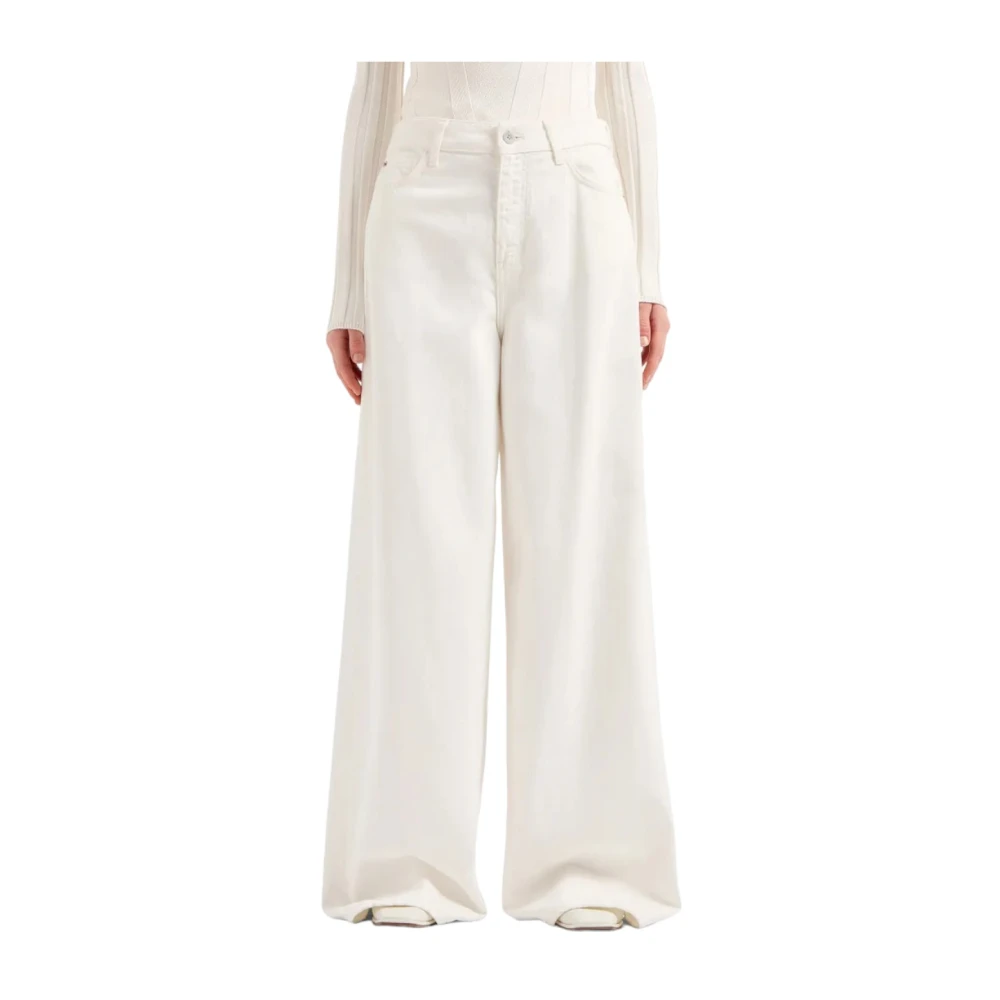 Emporio Armani Wide Trousers White Dames