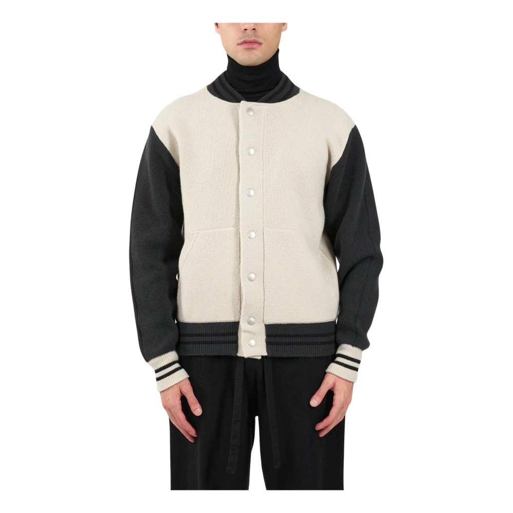 Roberto Collina Merino Wol Varsity Jack White Heren